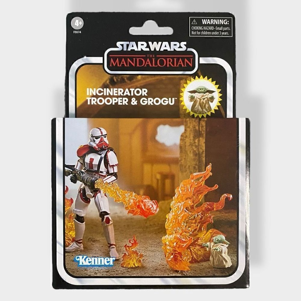 Hasbro Star Wars Vintage Collection Incinerator Trooper and Grogu Deluxe Figure